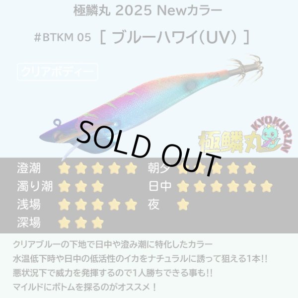 画像2: #BTKM05 ブルーハワイ(UV) 3.5号30g 極鱗丸オリカラ2025Newカラー SQUIDMANIA WILDCHASE/B-TR (2)